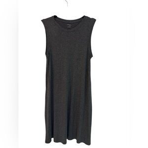 New Daily Ritual Anthropologie Dark Gray Sleeveless Jersey Dress Pullover